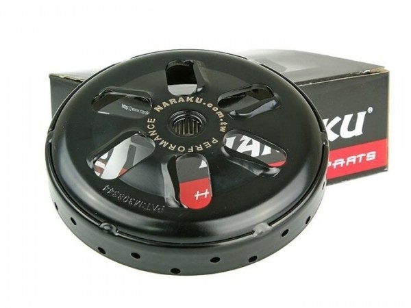 clutch bell -NARAKU- R-Vent 107mm for Piaggio, Vespa, Gilera, Peugeot, Kymco, SYM, GY6