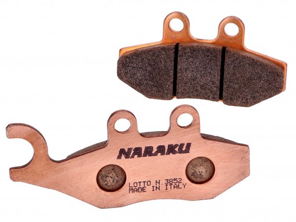brake pads -NARAKU- sintered for Piaggio X7, X9, X-Evo, MP3, Vespa 946, GTS, GTV