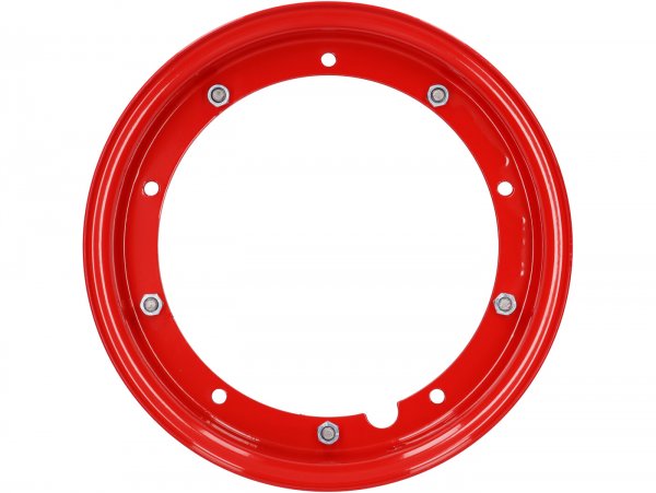 Wheel rim -MADE IN ITALY 2.10-10 inch, steel - Vespa (type PX) - Vespa Smallframe V50, 50N, Special, PV, ET3, PK50-125 (S/XL/XL2), Largeframe PX, T5, Sprint, Rally, GT/GTR, LML Star, Deluxe - red