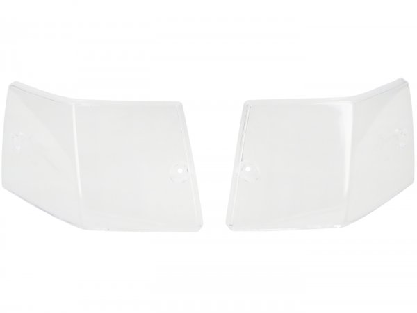 Paire cabochons clignotants -OEM QUALITY- Vespa PX80, PX125, PX150, PX200, T5 125cc - incolore transparent - arrière