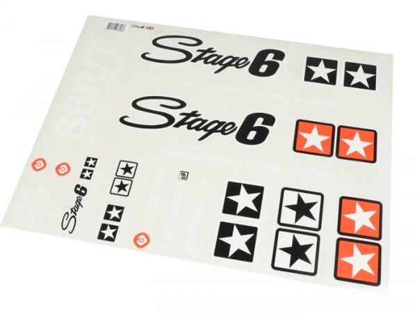 Sticker set -STAGE 6- 420x594mm for dark background - white
