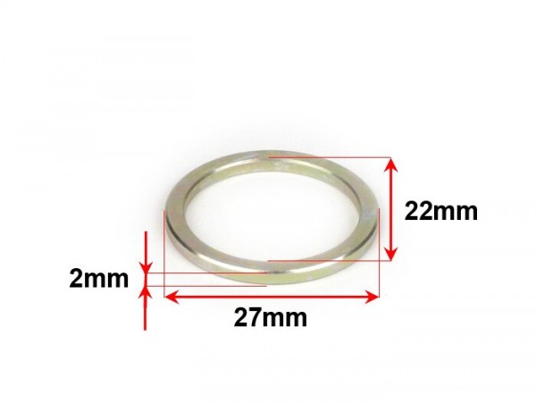 Spacer ring used as restrictor for variator -SUPERTEC Øinner=22mm, Øouter=27mm- Aprilia 50cc 2-stroke (ZD4RL, ZD4PK, ZD4SC), Suzuki Katana, Estilete, Zilion - 22x27x2mm