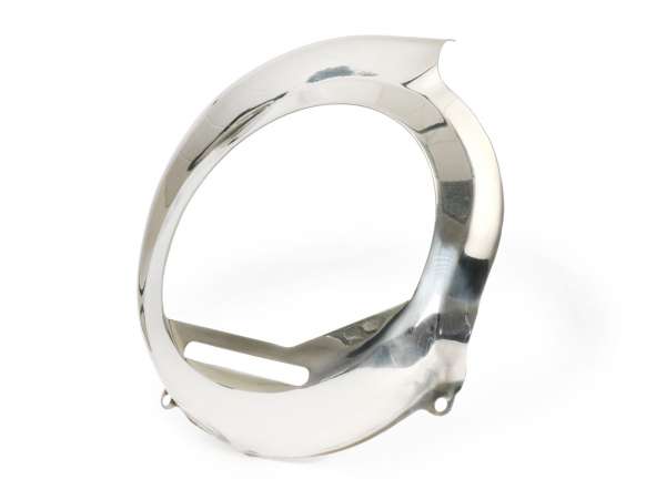 Flywheel cover -VESPA GS160 Style- Vespa PX80, PX125, PX150, PX200 - models with electric starter - stainless steel