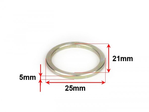 Spacer ring used as restrictor for variator -SUPERTEC Øinner=21mm, Øouter=25mm- CPI 50cc 2-stroke, Generic 50cc 2-stroke, Keeway 50cc 2-stroke, 1E40QMB 50cc 2-stroke - 21x25x5mm