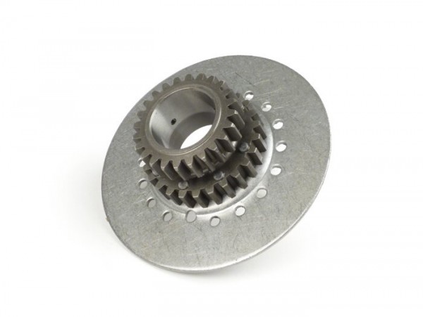Clutch sprocket -DRT Vespa type 7 springs (Rally200, PX200, T5 125cc)- for primary gear DRT 62 tooth (straight) - 24 tooth