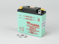Battery -YUASA B39-6 (6N7-1) 6V 7Ah - 126x48x126mm - Vespa Sprint150 (VLB1T) (D), VNB1T, VL3T, VB1T, VBA1T, VBB1T, GL150 (VLA1T), VGL1T, Vespa 150 T3 (VD2T) , Vespa 150 T4 (VGLA1T - VGLB1T)