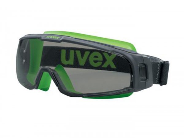 Lunettes de protection -UVEX, u-sonic- lunettes à vision complète, intérieur : anti-buée, extérieur : extrêmement résistant aux rayures et aux produits chimiques.