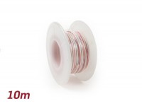 Electric wire -UNIVERSAL 0.85mm²- 10m - white/red