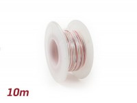 Cavo elettrico -UNIVERSALE 0.85mm²- 10m - bianco/rosso