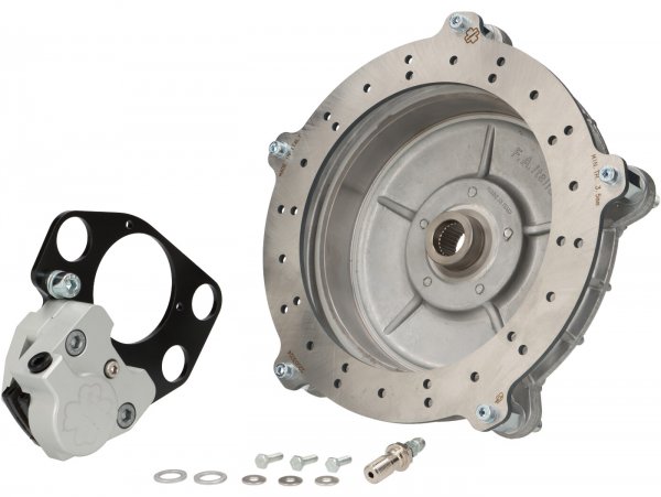 Rear disc brake kit -CRIMAZ- Vespa Largeframe PX (all), T5, Rally, Sprint, TS125, GT125, GTR125, GL150, Super, VNB4-6, VBB2T