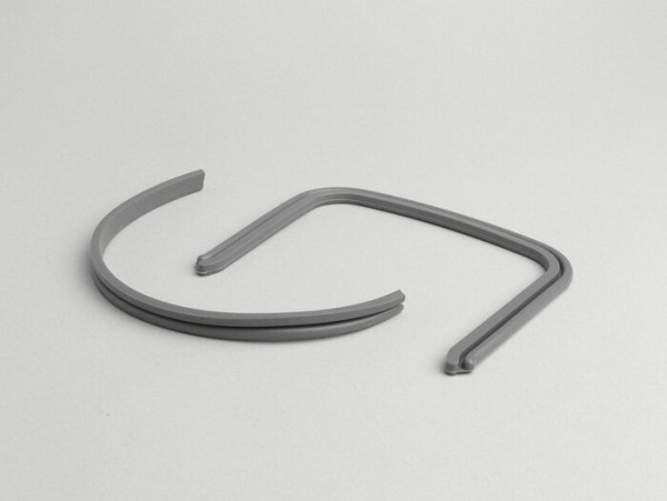 Pair of rubbers bridge piece/frame/legshield -LAMBRETTA- Lambretta LI (series 1-2), TV (series 1-2) - grey