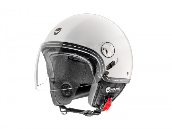 Helmet -HELMO MILANO- Demi jet, Eos, pearl white - M (57cm)