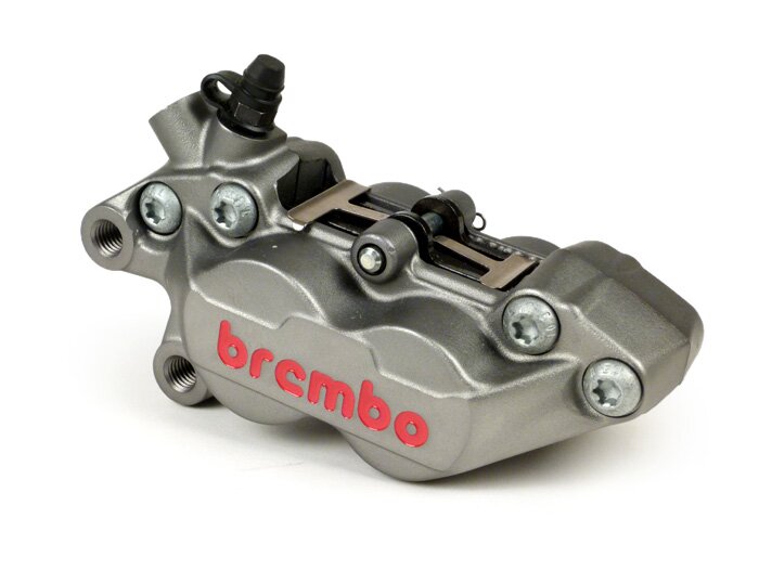 Étrier de frein avant gauche -BREMBO, 4 pistons, Ø=30/34mm, (P4 30/34C)-  style titane, Étriers de frein, Freins, Châssis
