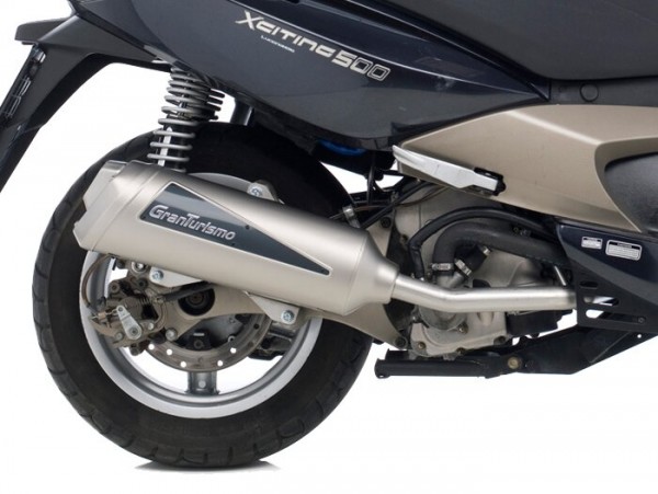 Exhaust -LEOVINCE Granturismo- Kymco Xciting 500 (2005-2006), Kymco Xciting 500 i.e. (2007-) - stainless steel