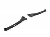 Pair of brake levers -BGM PRO CNC Sport, long (165mm)- Vespa GT, GTL, GTS 125-300 - (yoc - 2022) - black - ABE