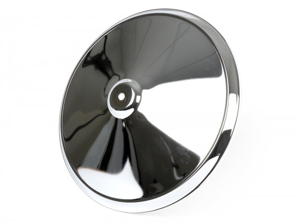 Wheel disc -OEM QUALITY, Moon-Cap- for 10" open rim type - Vespa V50, V90, PV125, ET3, PK, GT, GTR, TS, GL, GS VS5T, Sprint, T4, Rally, PX, T5 125ccm - chrome