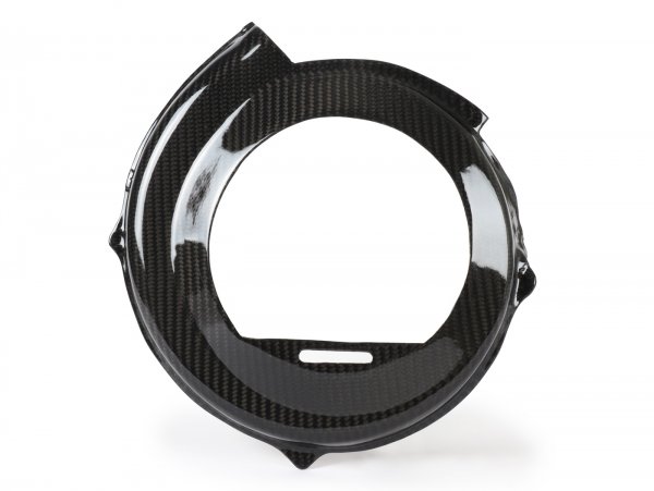 Cubierta de rueda de ventilador -TOMAS COMPOSITI, carbono real 'abierto'- Vespa V50, PV125, ET3