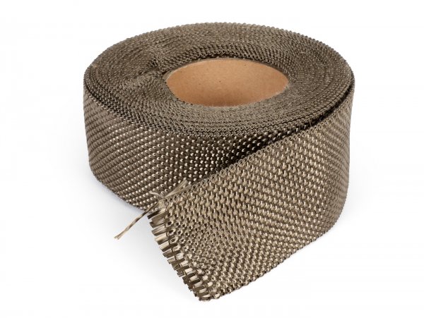 Exhaust insulating wrap -SILENT SPORT, olive- 10m x 50mm