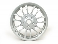 Wheel rim, front-PIAGGIO 3.00-12 inch - 14 spokes- Vespa Sprint 50-150cc -  silver grey