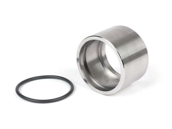 Ghiera collettore di scarico anello O-ring-BGM PRO - Ø=45mm, Vespa PX200, Rally 200, Quattrini M232/M244 - per saldatura, incluso o-ring
