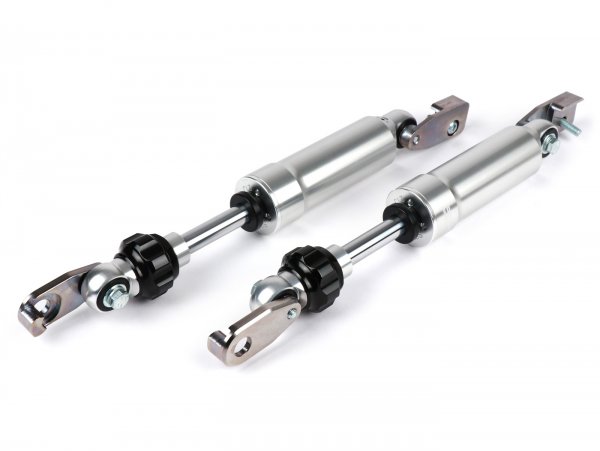 Shock absorber set -BGM Pro F16- Piaggio Ciao , additional shock absorber front, silver