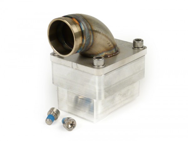Intake manifold -MRP reed valve "SHORTY"- Vespa Largeframe PX, Rally, Sprint, Cosa, T5 125cc - Øinner=30mm - CS=Ø34mm (carburetors Ø28-30mm - PHBH, VHSH, PWK28, TMX30, Smartcarb 26-28)