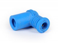 Spark plug connector -POLINI- silicone, short - blue