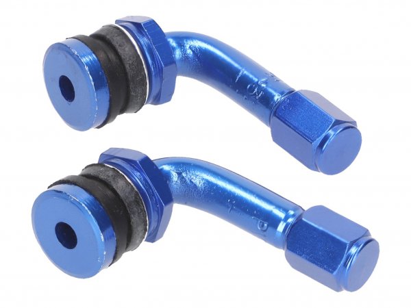 tire valve set -101 OCTANE- 90° bent - blue