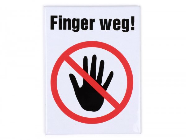Magnet  -Nostalgic Art- "Finger Weg!" - 6x8cm