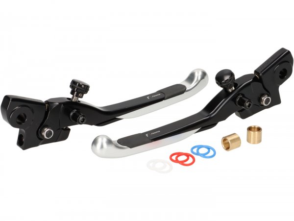 Brake lever set - silver -RIZOMA- Adjustable Plus - Vespa GTS 125-300 2023-
