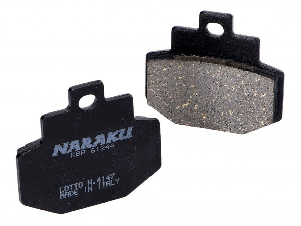 brake pads -NARAKU- organic for Benelli, Gilera DNA 125, 180, Runner 125, 200, Piaggio, Vespa GT, GTS, GTV