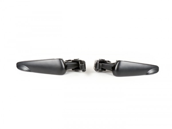 Pair of foot pegs -PIAGGIO customized by MOTO NOSTRA- Vespa GT, GTL, GTS 125-300, GTV - matt black