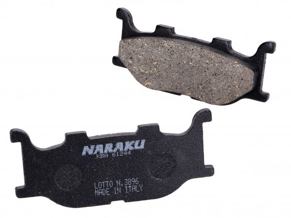 brake pads -NARAKU- organic for Italjet Jupiter, Yamaha Majesty, MBK Skyliner