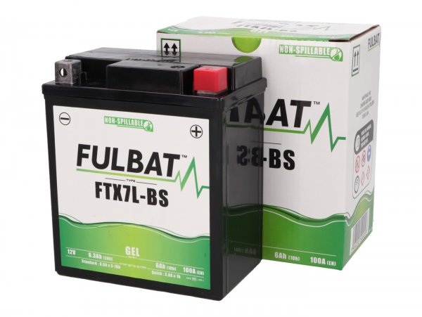 Batterie (Gel), wartungsfrei  -FULBAT FTX7L-BS, 12V, 6Ah, 114x70x131mm