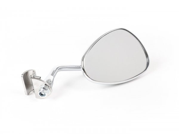 Mirror -FAR clip on- chrome universal - trapezförmig - right