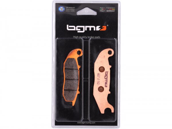 Brake pads -BGM PRO- Sintersport - 111,5x36,5mm Nissin - Vespa GTS 125-300 (2022-), Piaggio Liberty 50-150, Medley 125-150