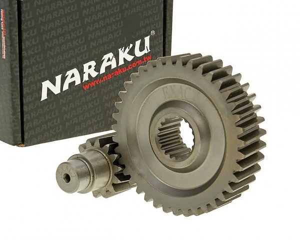 Transmission secondaire -NARAKU- Racing 14/39 +10% pour GY6 125/150cc 152/157QMI