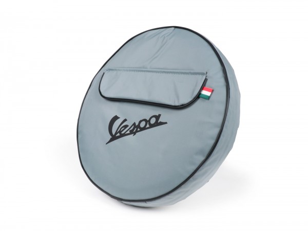 Spare wheel cover -OEM QUALITY- Vespa 3.50 - 8 - grey, with pouch