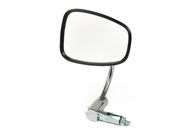Specchietto manubrio -VICMA- trapezoidale, Ø=125x95mm, cromato, lunghezza barra 120mm - sinistra/destro
