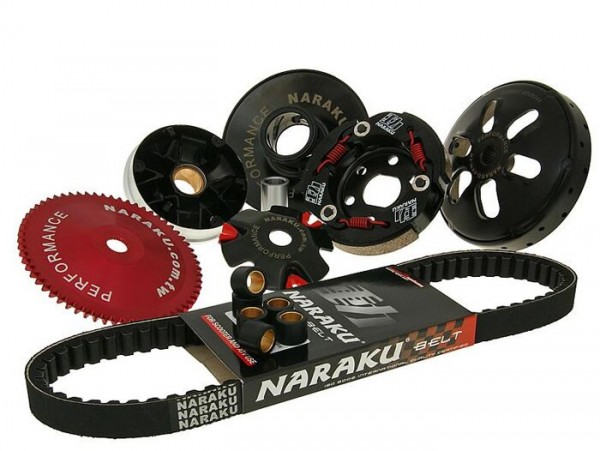Kit variador -NARAKU- GY6 (4 tiempos) 50cc 139QMB - correa de transmisión l=669mm