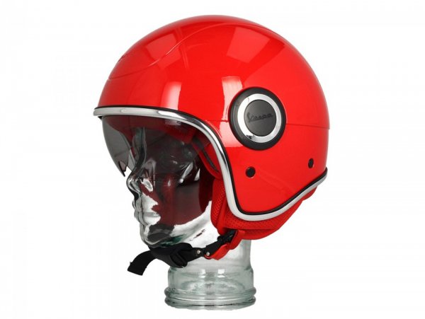 Helmet -VESPA VJ1- open face helmet, (RED) Rosso Passione R7 (894) - M (57-58cm)