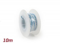 Electric wire -UNIVERSAL 0.85mm²- 10m - white/blue