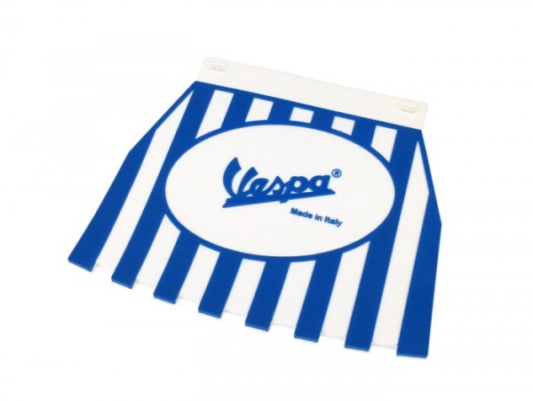 Rear mudflap -CLASSIC Vespa, stripes- white/blue