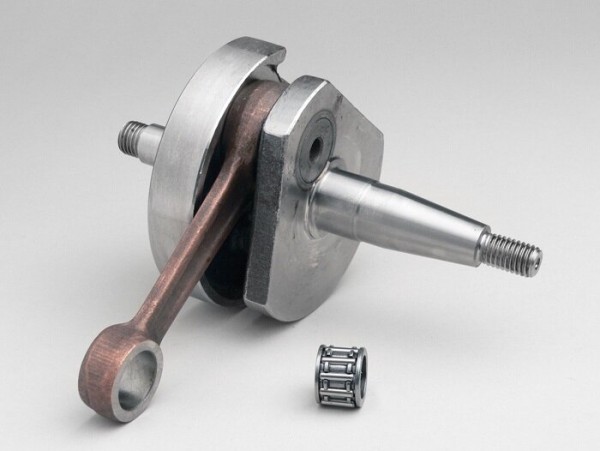 Vilebrequin -MAZZUCCHELLI Standard (valve rotative)- Vespa V50, PK50 S (cône Ø=19mm)