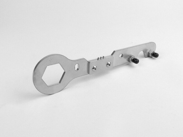 Front pulley + clutch locking tool -34mm 2-pin- Piaggio 50cc 2-stroke, Piaggio 50-100cc 4-stroke