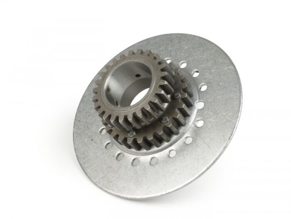 Clutch sprocket -DRT Vespa type 7 springs (Rally200, PX200, T5 125cc)- for primary gear DRT 62 tooth (straight) - 25 tooth