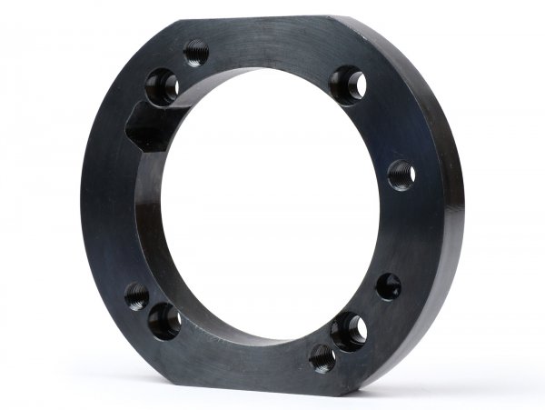 Adapter plate cylinder -J&G 2% special by WT- for fitting PX200 Original/BGM cylinder (Ø66.5mm) on engine casing PX80-PX125-PX150, Cosa125, Cosa150