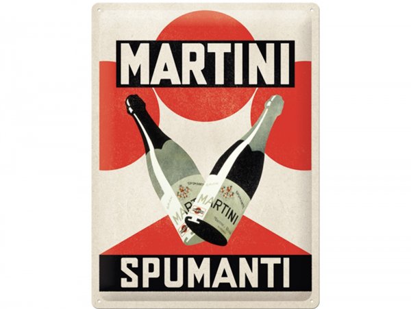 Plaque publicitaire -Nostalgic Art- "Martini - Spumanti", 30x40cm