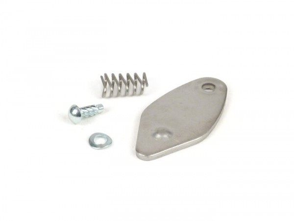Steering lock cover -OEM QUALITY- (lozenge), rivet Ø=2.7mm- Vespa V50 L (V5A1T, -580000), V50 N (V5A1T, - 236000), V90 (V9A1T, -31300), PV125 (VMA2T, -28959), Super 125, Super 150 (-73779), GT125 (VNL2T, -62684), Sprint (VLB1T, - 77174)