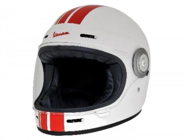 Casco -VESPA casco integrale- Racing Sixties- bianca rosso- L (59-60cm)